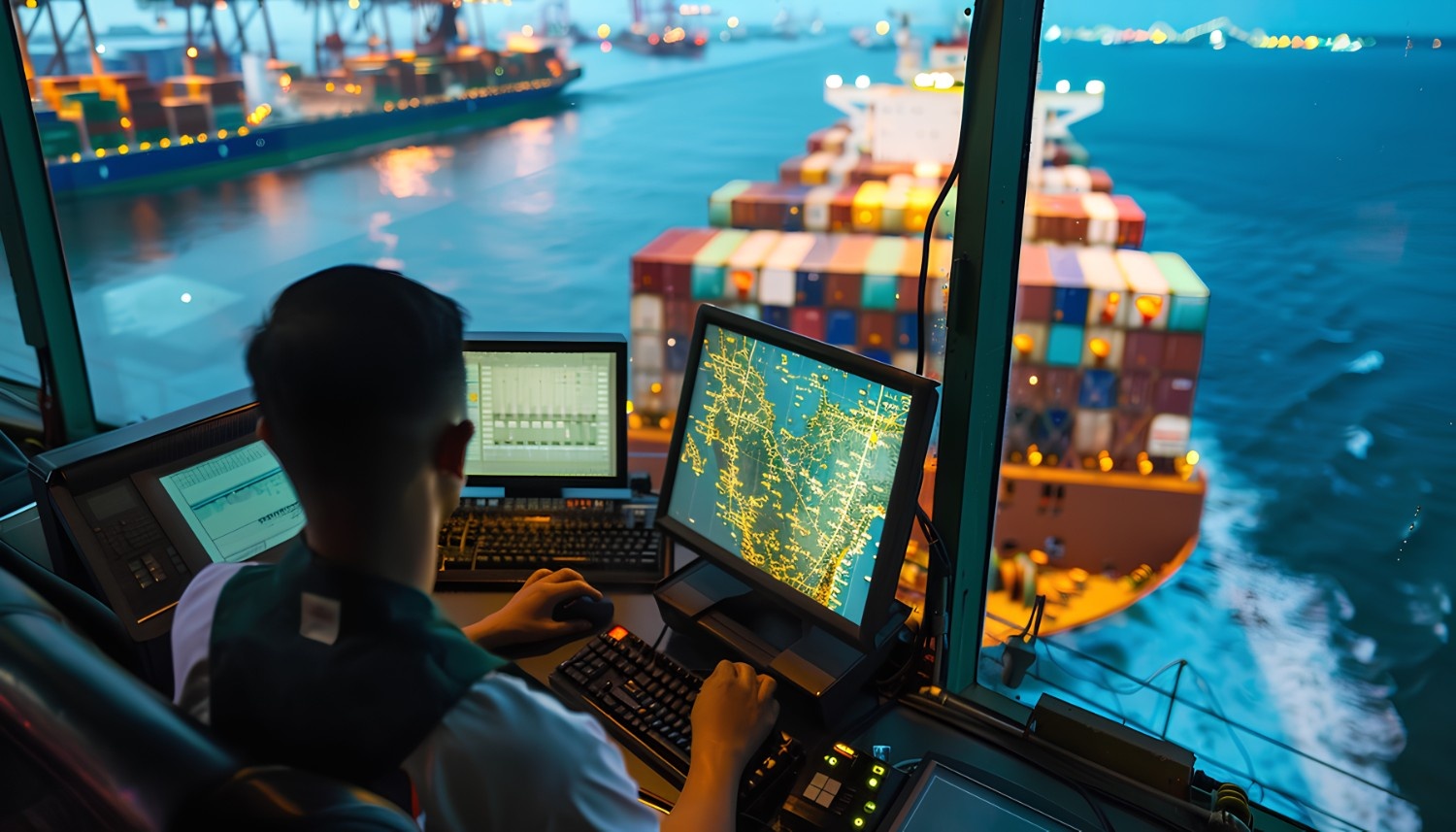 logistics chain cargo movement interactive screen t