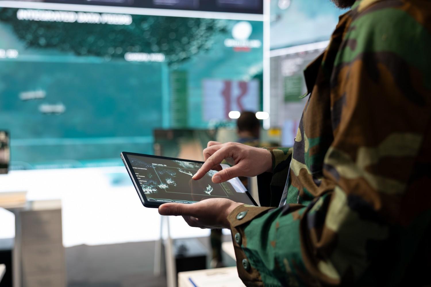 army recruit examines army recruit examines