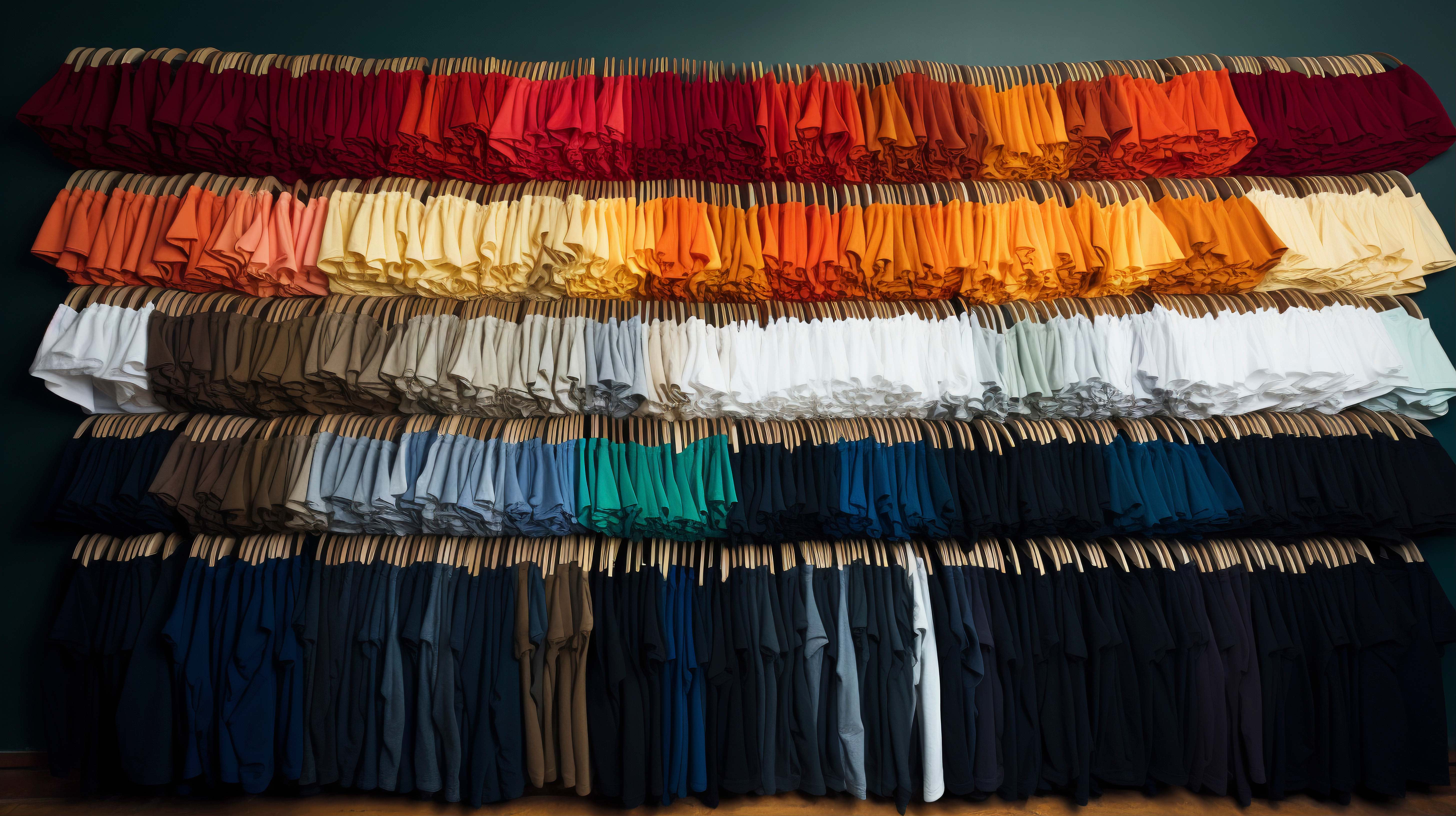 fast fashion concept with full clothing store