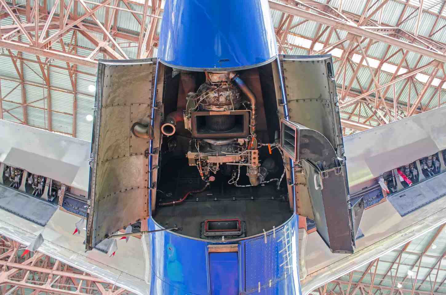 auxiliary power plant tail aircraft with open hood covers (1) auxiliary power plant tail aircraft with open hood covers (1)