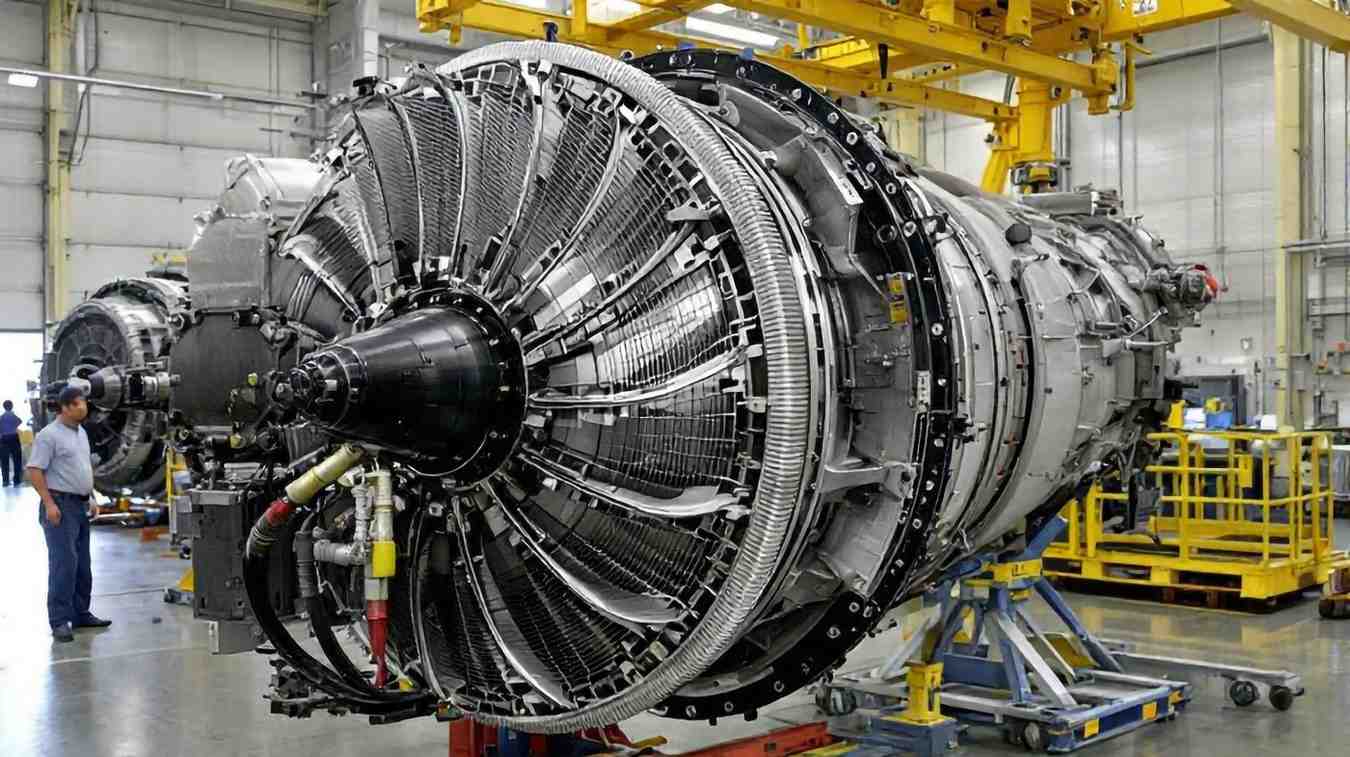 large jet engine is factory with other parts waiting repair maintenance1 large jet engine is factory with other parts waiting repair maintenance1