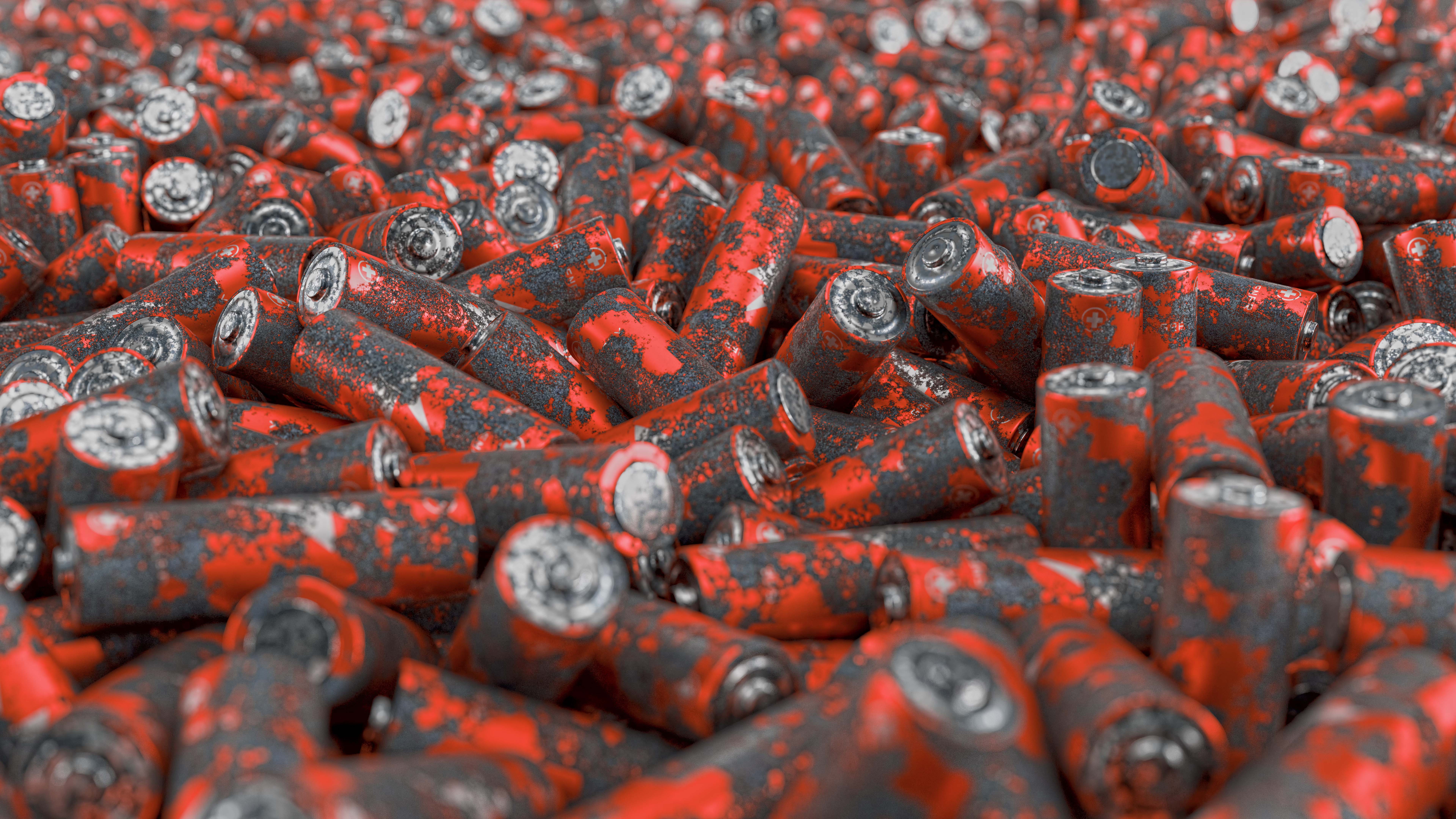 close up large pack rusted batteries with soft focus 3d render illustration.jpg close up large pack rusted batteries with soft focus 3d render illustration.jpg